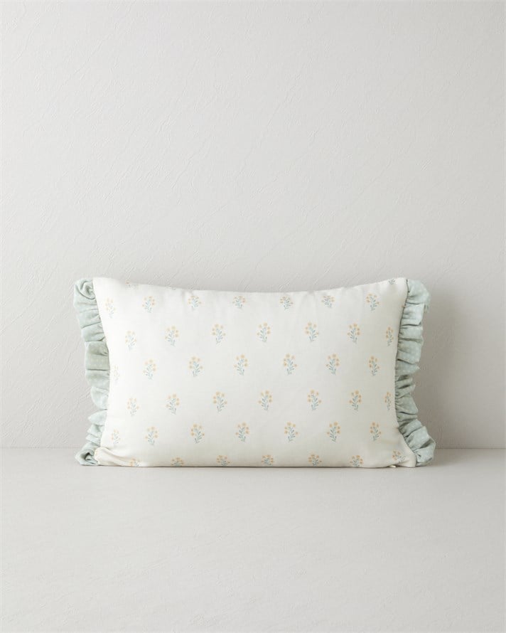 Daisy Green Dolgulu Kırlent 35x50 cm Yeşil