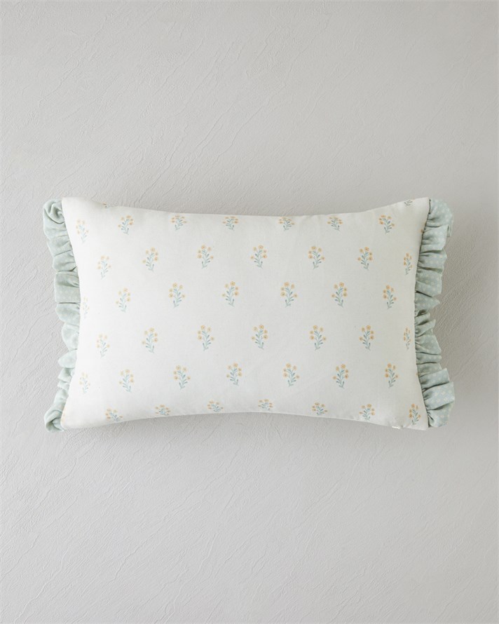 Daisy Green Dolgulu Kırlent 35x50 cm Yeşil