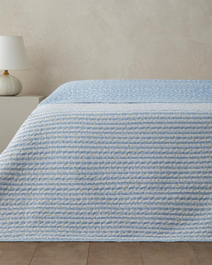 Daisy Kamila King Size Çok Amaçlı Örtü 220x240 cm Açık Mavi