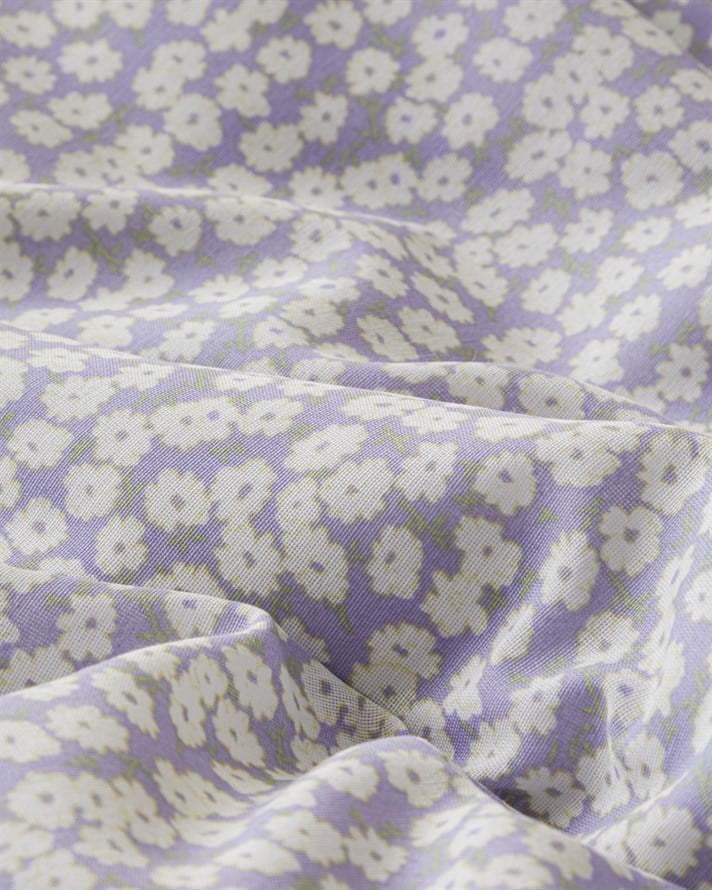 Daisy Touch Kolay Ütülenir Çift Kişilik Nevresim Seti 200x220 cm Lila-Turuncu