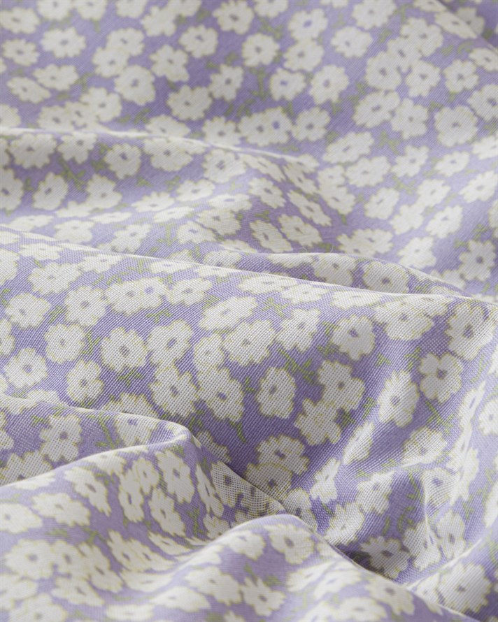 Daisy Touch Kolay Ütülenir Tek Kişilik Nevresim Seti 160x220 cm Lila-Turuncu