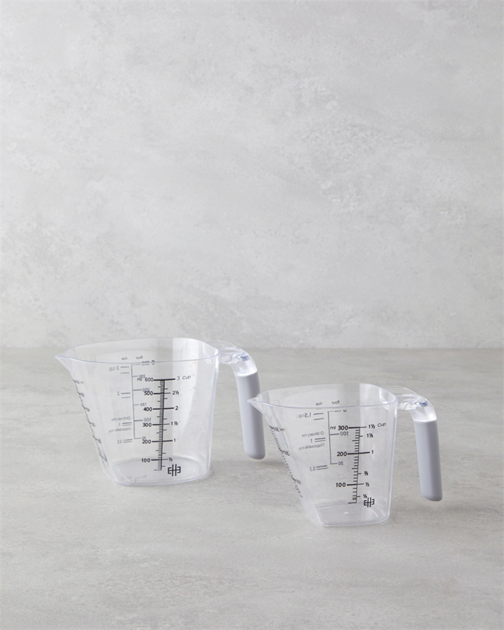 Daniel Plastik 2’li Ölçü Kabı Mutfak Gereci 300 – 600 ml Şeffaf