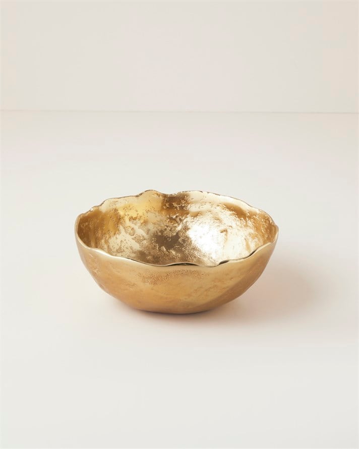 Daphne Alüminyum Dekoratif 20x20x7,5 cm Gold