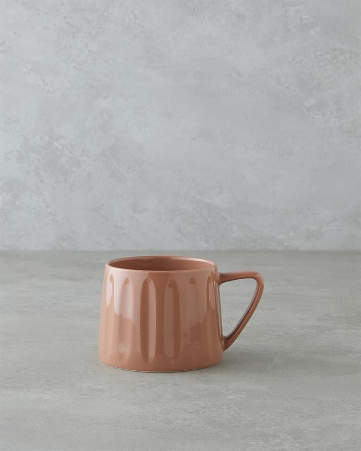 Daphne New Bone China Kupa 320 ml Açık Kahverengi