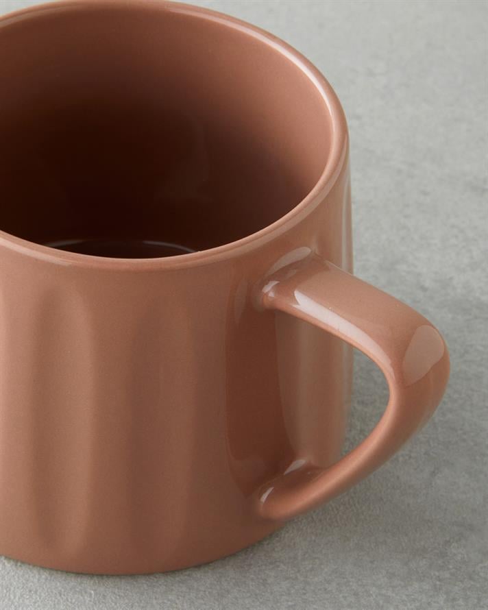 Daphne New Bone China Kupa 320 ml Açık Kahverengi