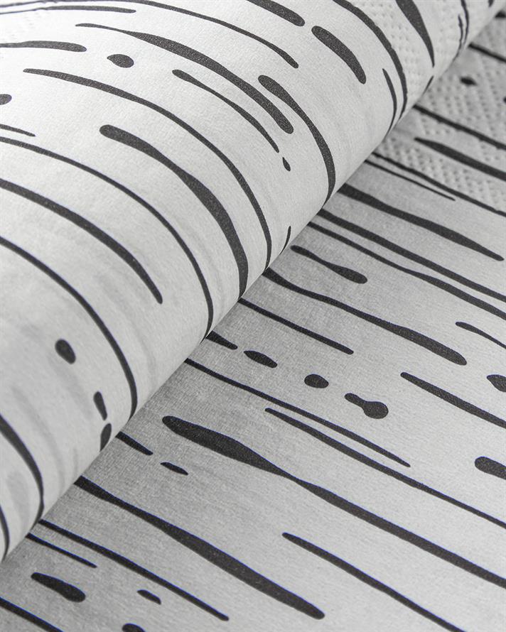 Darkness Kağıt 20li Kağıt Peçete 33x33 cm Siyah - Beyaz