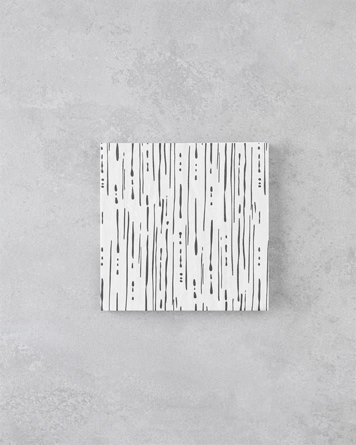 Darkness Kağıt 20li Kağıt Peçete 33x33 cm Siyah - Beyaz