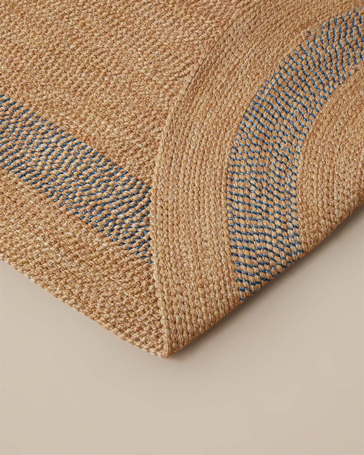 Deanna Dekoratif Jüt Kilim 90x150 cm Natural-İndigo