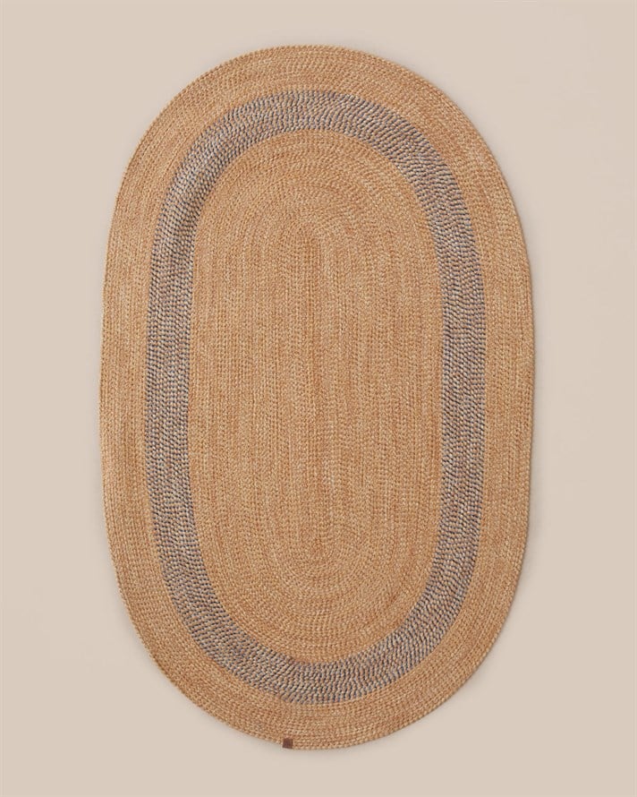Deanna Dekoratif Jüt Kilim 90x150 cm Natural-İndigo