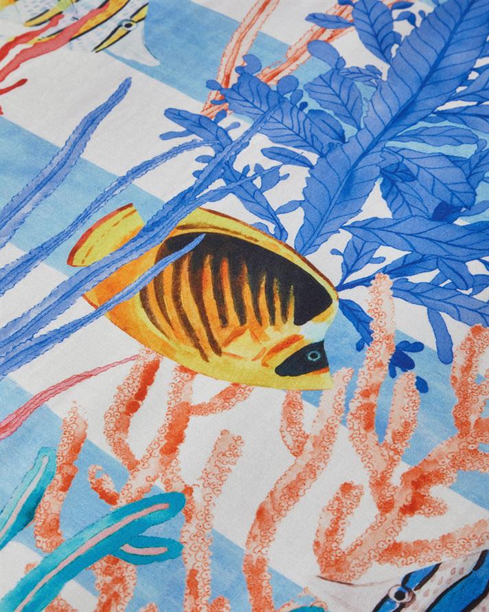 Deep Ocean Çift Kişilik Nevresim Seti Mavi