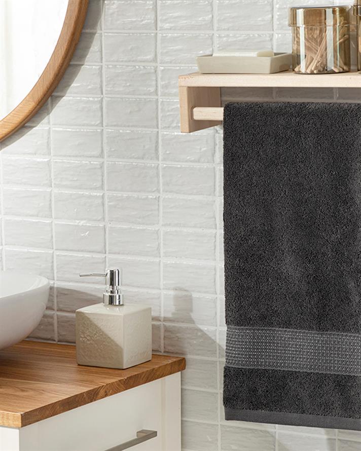 Deluxe Pamuklu Low Twist Yüz Havlusu 50x90 cm Antrasit