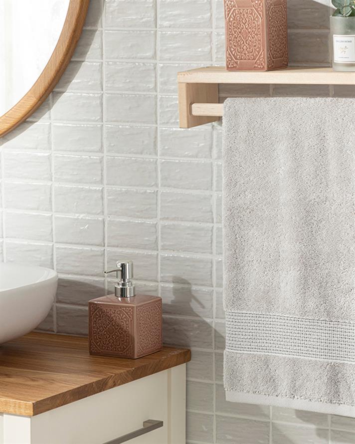 Deluxe Pamuklu Low Twist Yüz Havlusu 50x90 cm Gri