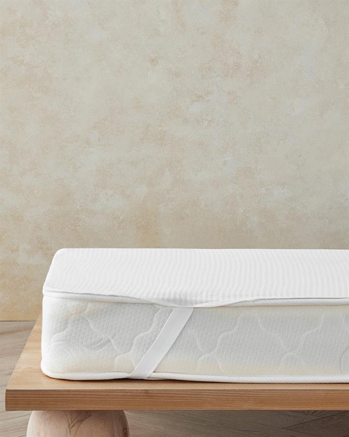 Deluxe 3D Sıvı Geçirmez Bebe Yatak Koruyucu Alez 70x140 cm Beyaz