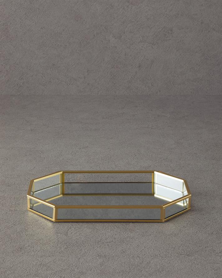 Deluxe Aynalı Tepsi Gold