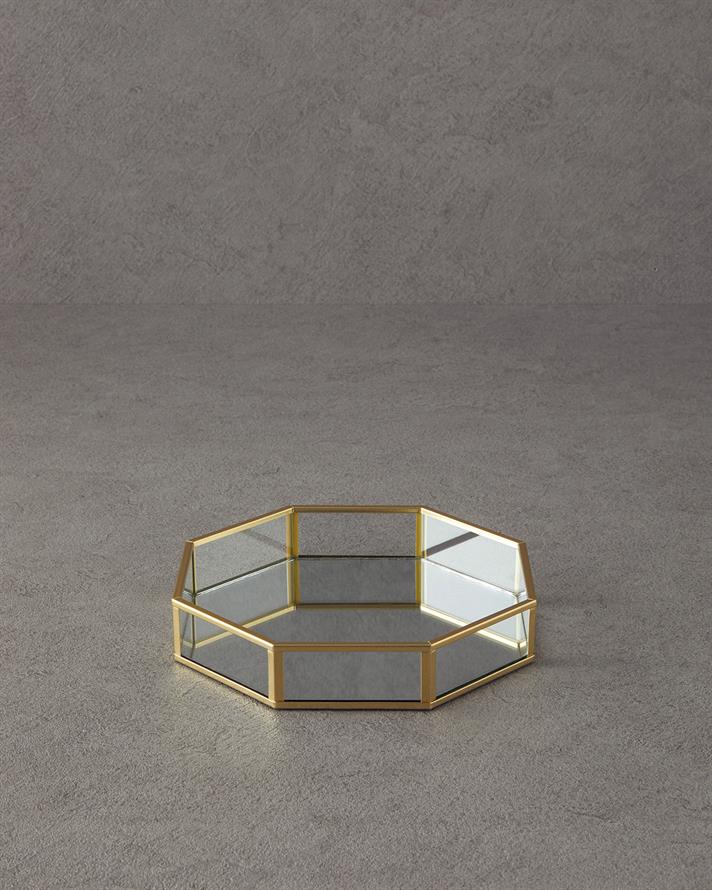 Deluxe Aynalı Tepsi Gold