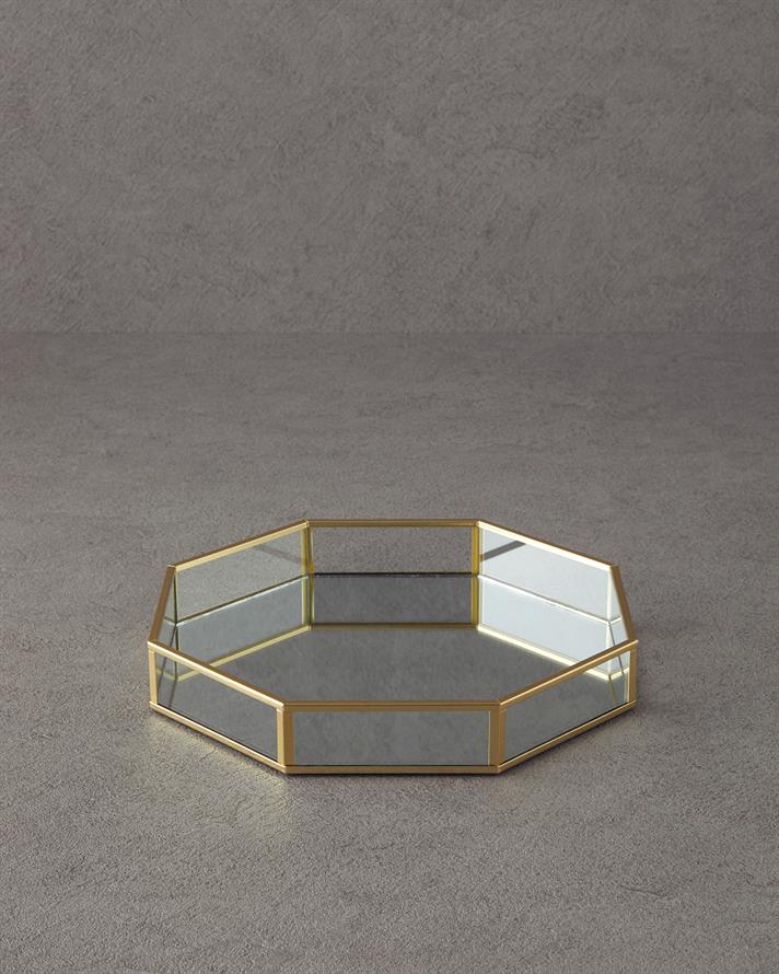 Deluxe Aynalı Tepsi Gold