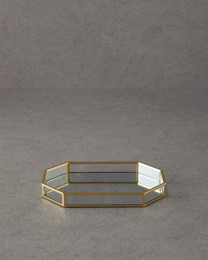 Deluxe Aynalı Tepsi Gold