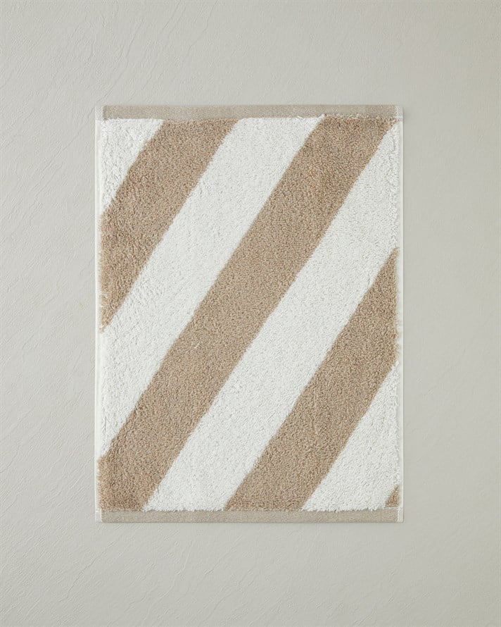 Diagonal Pamuk El Havlusu 30x40 cm Bej