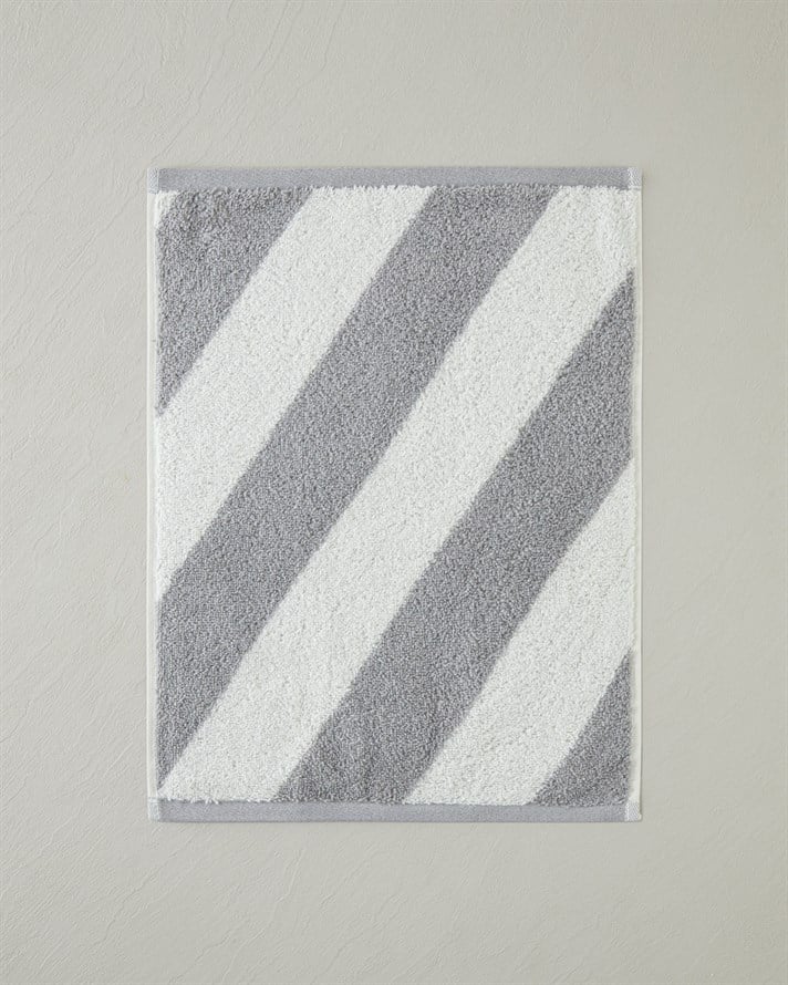 Diagonal Pamuk El Havlusu 30x40 cm Gri