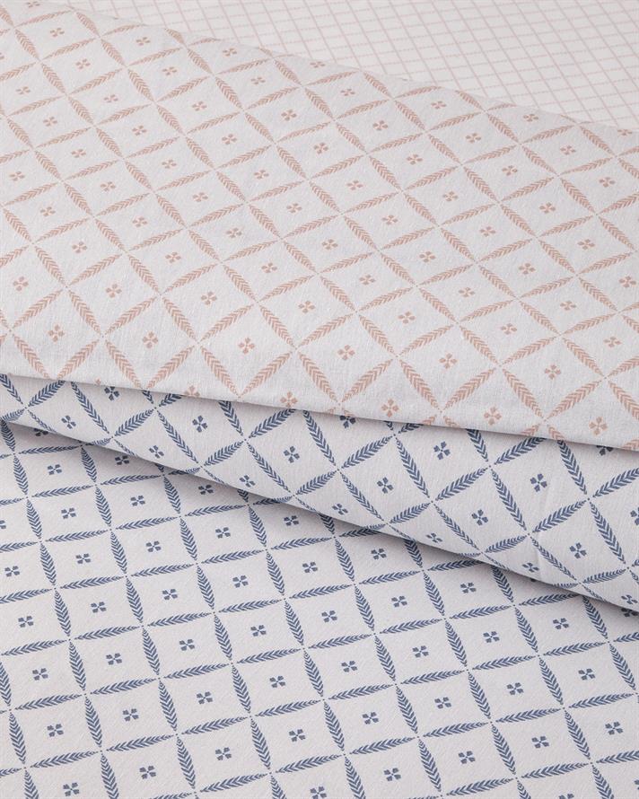 Diamond Bloom Kolay Ütülenir Tek Kişilik Çarşaflı Nevresim Takımı 160x220 cm Mavi - Pembe