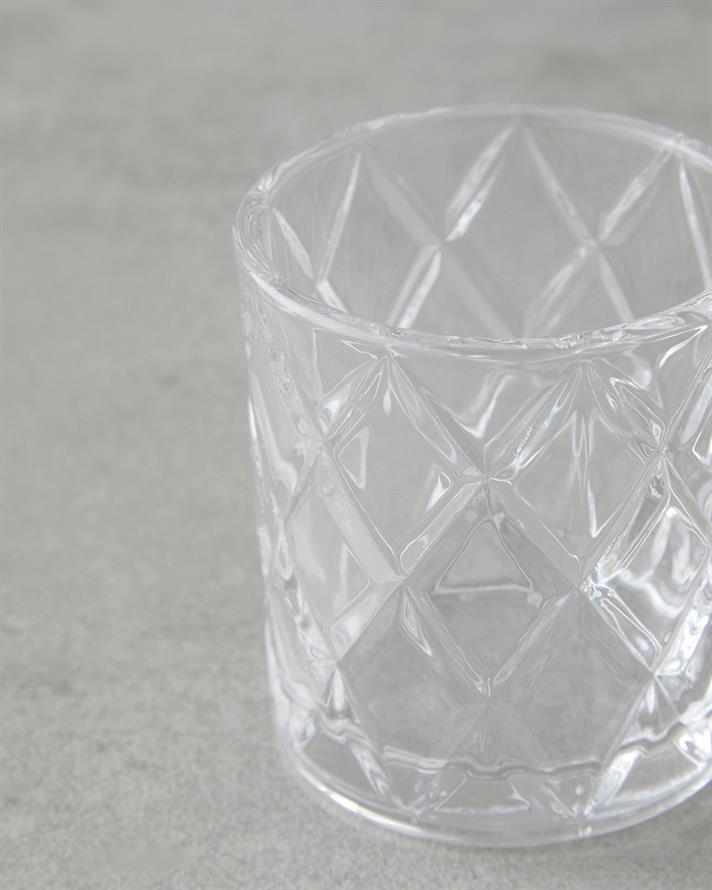 Diamond Cam 6lı Kahve Yanı Bardak 90 ml Şeffaf