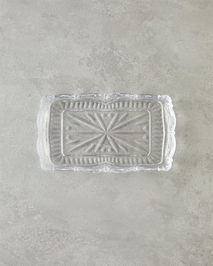 Diamond Cam Kayık Tabak 26X15 cm Şeffaf
