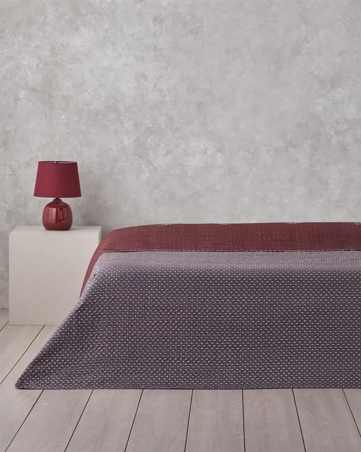 Diamond Clam Çift Kişilik Çok Amaçlı Örtü 200x220 cm Bordo