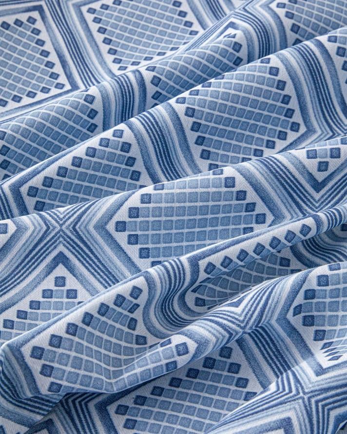 Diamond Twist Kolay Ütülenir Çift Kişilik Çarşaflı Nevresim Takımı 200x220 cm Koyu Mavi