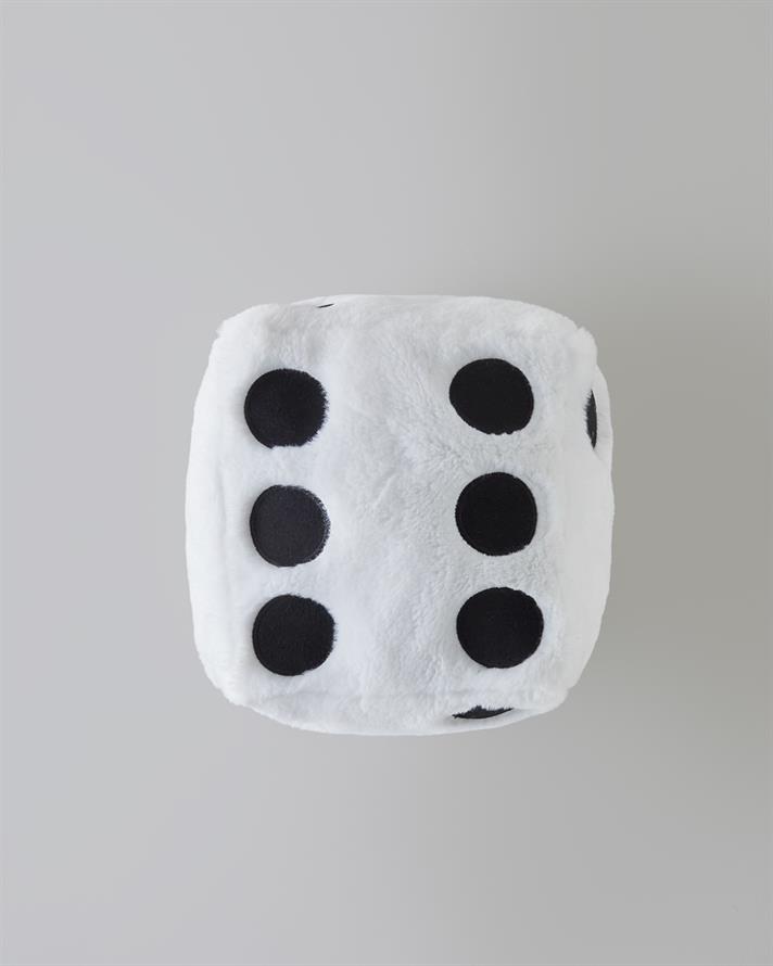 Dice Dekoratif Kırlent 20x20 cm Beyaz