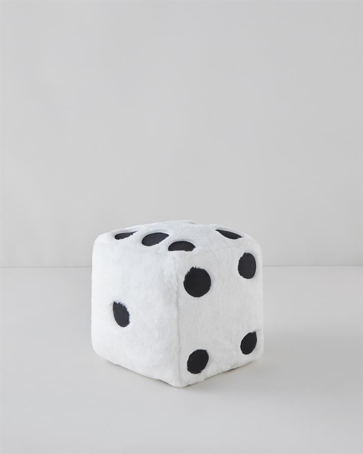 Dice Dekoratif Kırlent 20x20 cm Beyaz