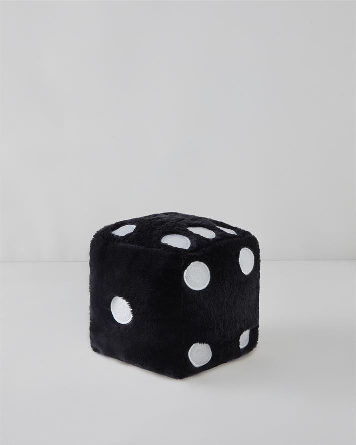 Dice Dekoratif Kırlent 20x20 cm Siyah