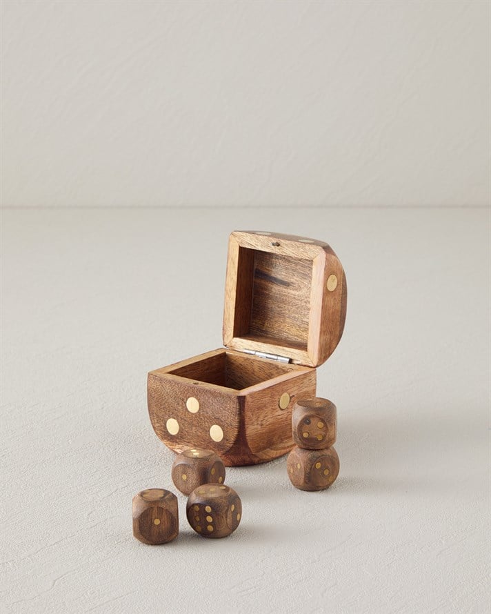 Dice Dekoratif Obje 6x6x6 cm Kahve