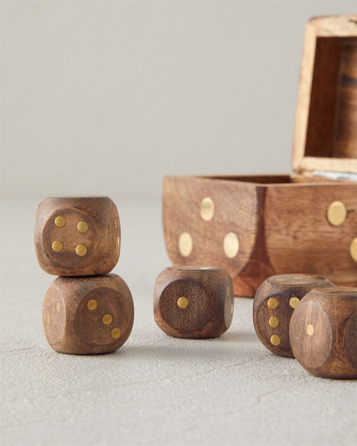 Dice Dekoratif Obje 6x6x6 cm Kahve