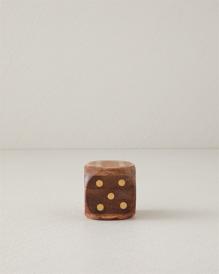 Dice Dekoratif Obje 6x6x6 cm Kahve