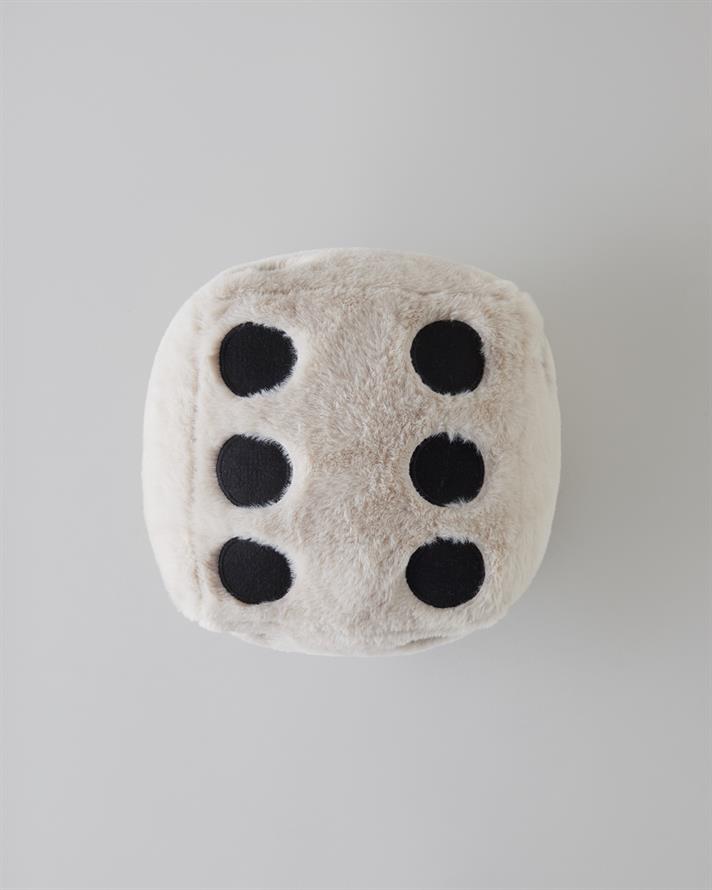 Dice Dolgulu Kırlent 20x20 cm Açık Kahverengi