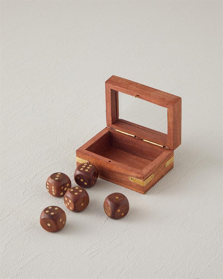 Dice Oyun 9x6,5x4 cm Kahve