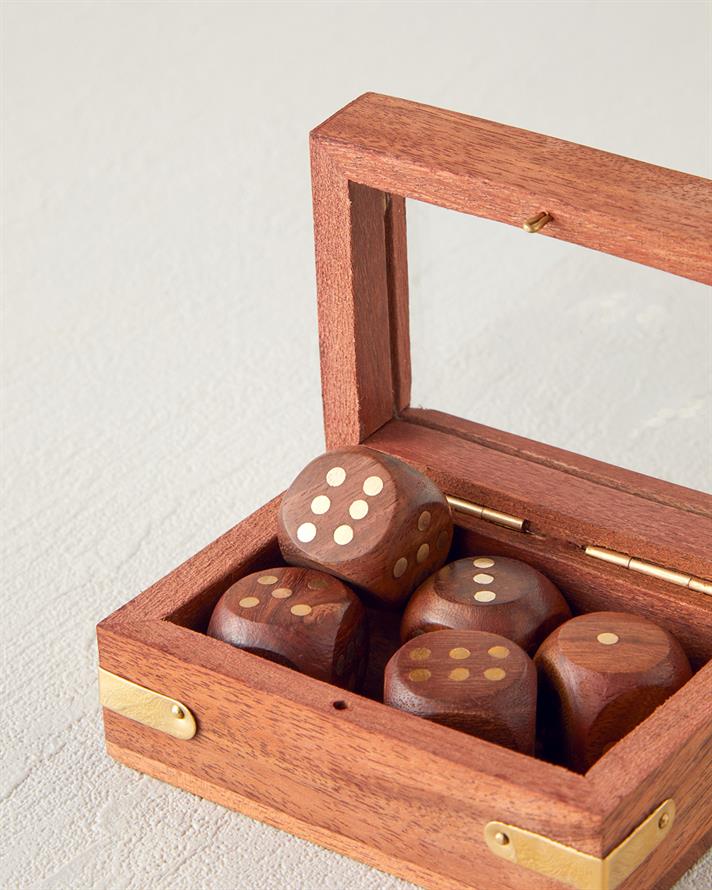 Dice Oyun 9x6,5x4 cm Kahve