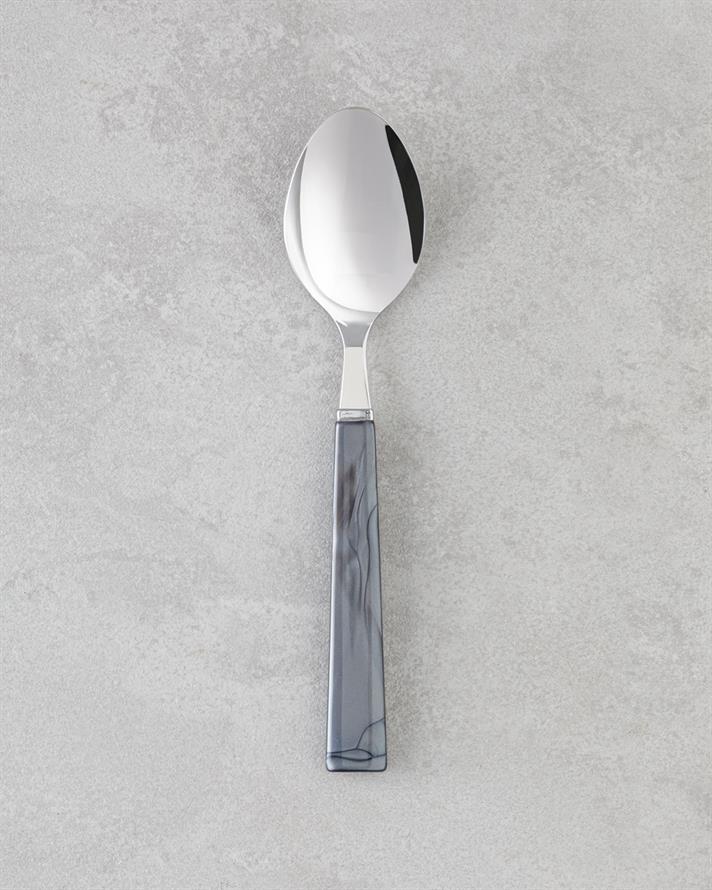 Diego Paslanmaz Çelik Çatal Kaşık Bıçak Takımı 18 Parça 6 Kişilik Siyah