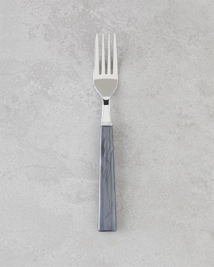 Diego Paslanmaz Çelik Çatal Kaşık Bıçak Takımı 18 Parça 6 Kişilik Siyah