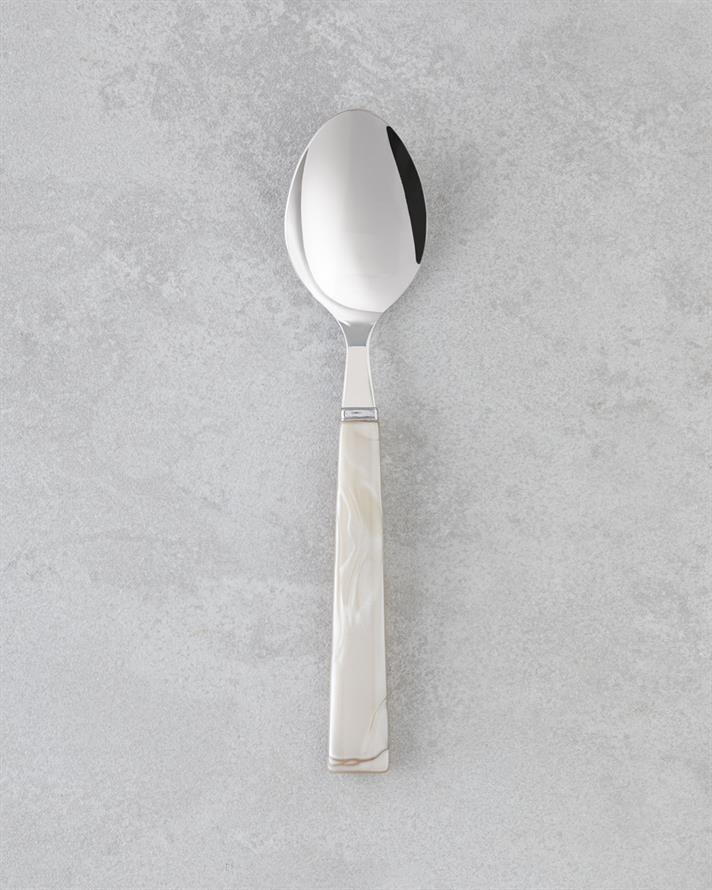 Diego Paslanmaz Çelik Çatal Kaşık Bıçak Takımı 18 Parça 6 Kişilik Bej