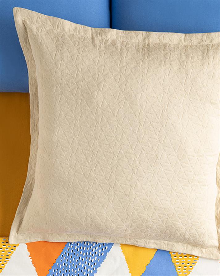 Direct Message Unique Trine Kabartma Jakar Tekli Yastık Kılıfı Krem