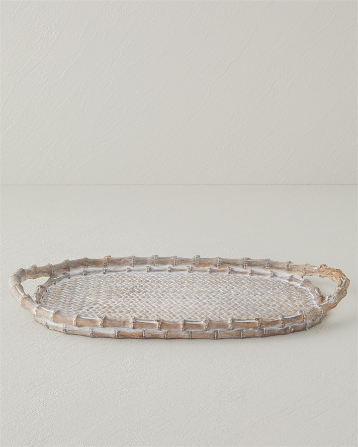 Doris Dekoratif Tepsi 40,8x4,3x23,3 cm Naturel