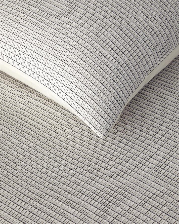 Dotted Waffle İpliği Boyalı Çift Kişilik Nevresim Takımı 200x220 cm Siyah