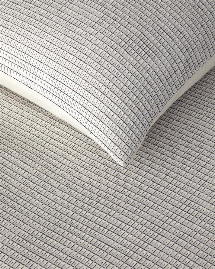 Dotted Waffle Çift Taraflı İpliği Boyalı Tek Kişilik Nevresim Takımı 160x220 cm Siyah