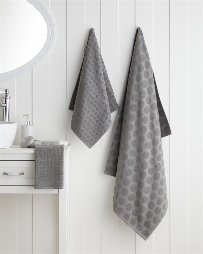 Dottie Pamuk Banyo Havlusu 80x150 cm Antrasit