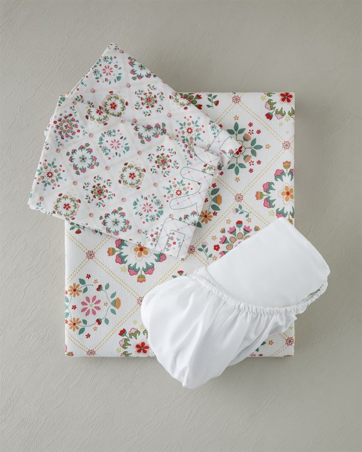 Dream Baskılı Pamuklu Çift Kişilik Pike Takımı 200x220 cm Pembe