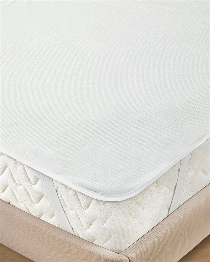 Dream Touch Örme Sıvı Geçirmez Tek Kişilik Alez 100x200 cm Beyaz