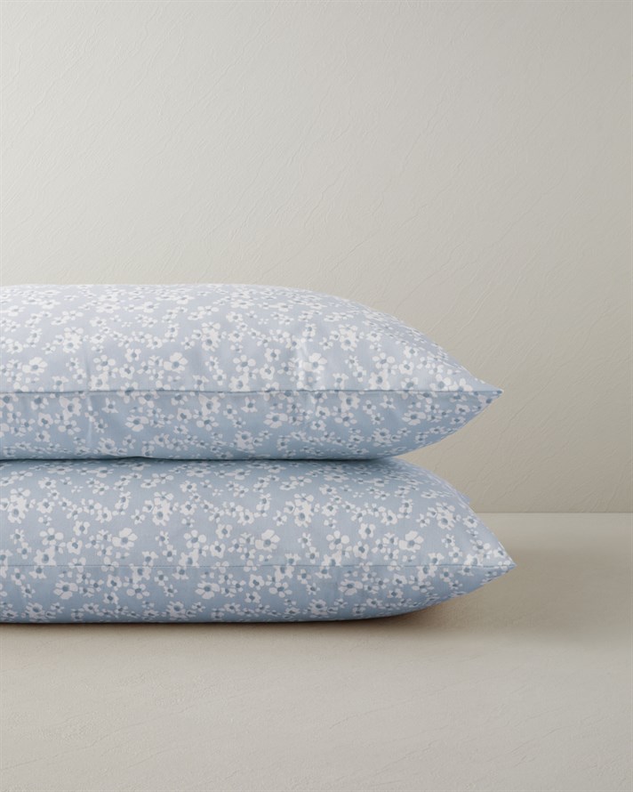 Dulcie Kolay Ütülenir 2li Yastık Kılıfı 50x70 cm Mavi