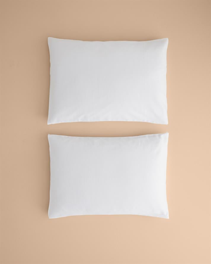 Düz Pamuklu 2li Yastık Kılıfı Beyaz