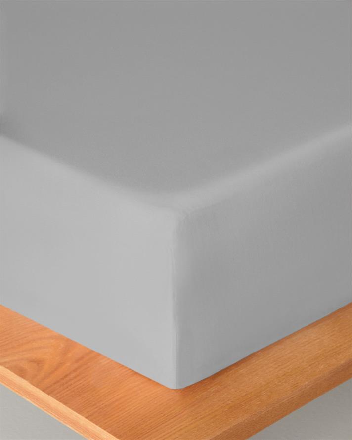 Düz Pamuklu Çift Kişilik Lastikli Çarşaf 160x200 cm Çakıl Taşı